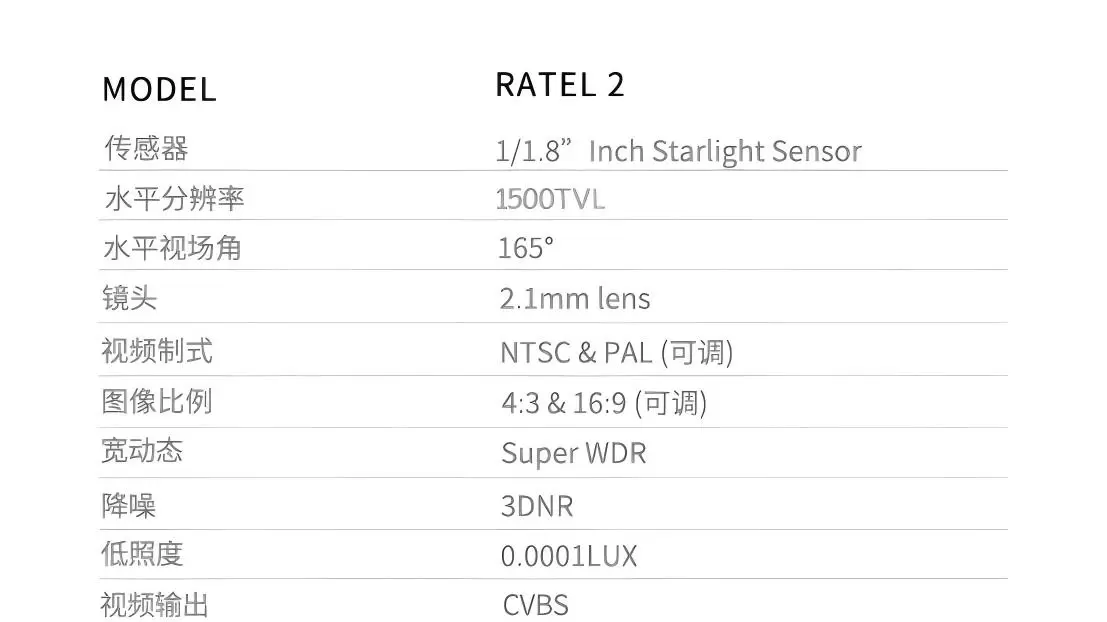 Caddx 2 gece g&ouml;r&uuml;ş kamerası